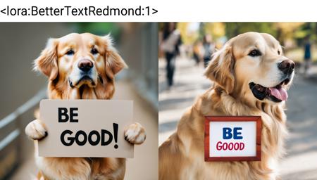 BetterText.Redmond - Improving Text on SDXL Concep