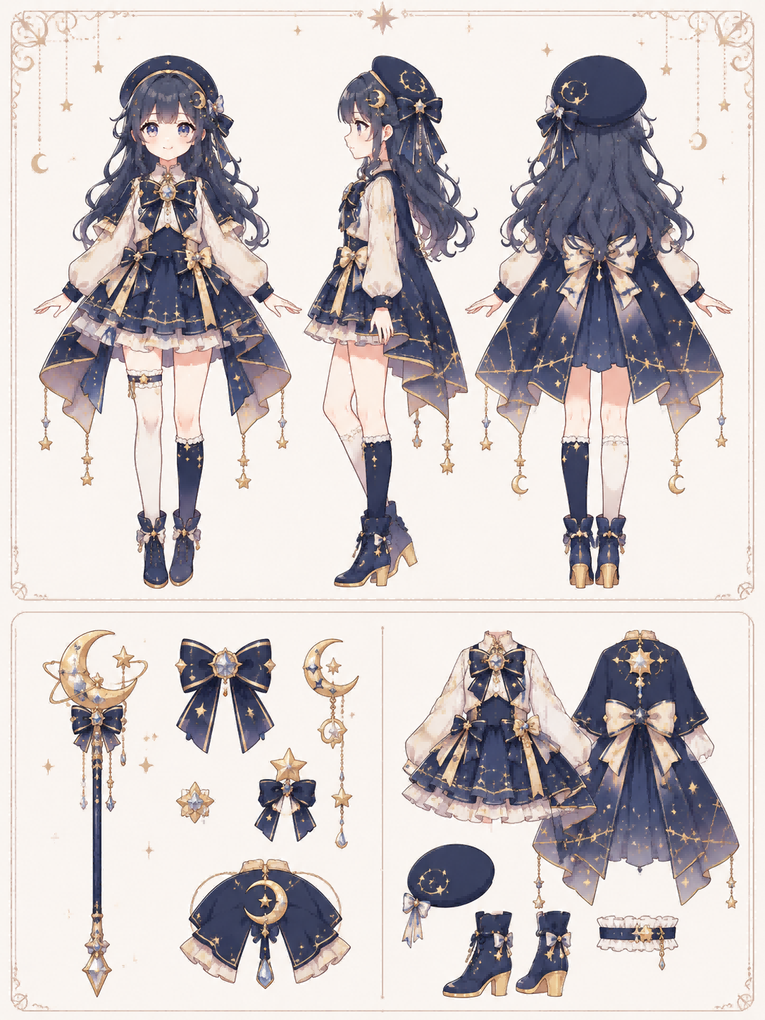 02 AI Comic Batch Asset Creation: Character Design, Scene Design Drawings, Prop Design (supports up to 10 pieces at a time)